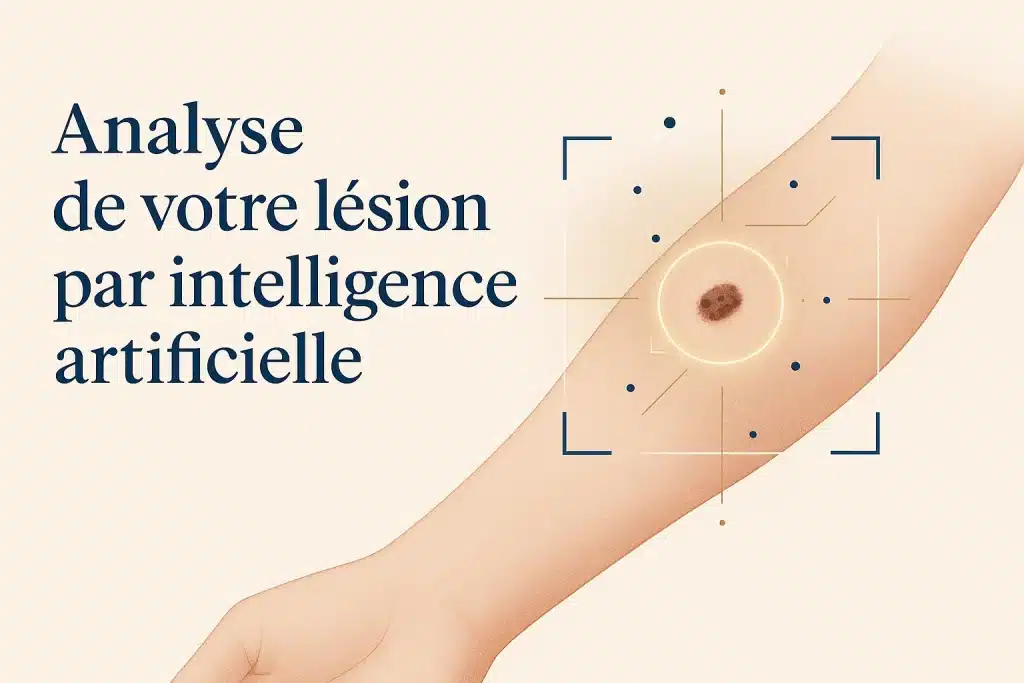 Analyse d’une lésion cutanée (grain de beauté) par intelligence artificielle — outil d’orientation SOS Chirurgie Dermato, Paris